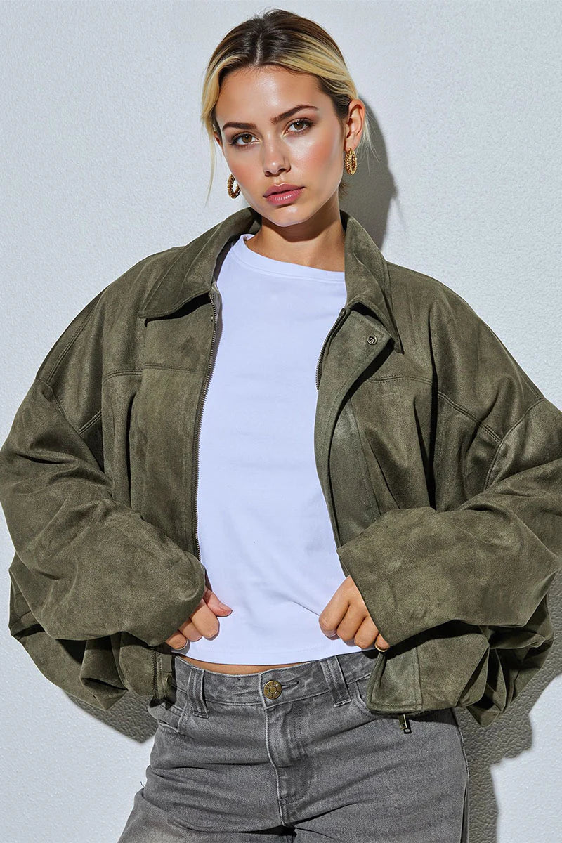 Vintage Oversized Bomber Jacket